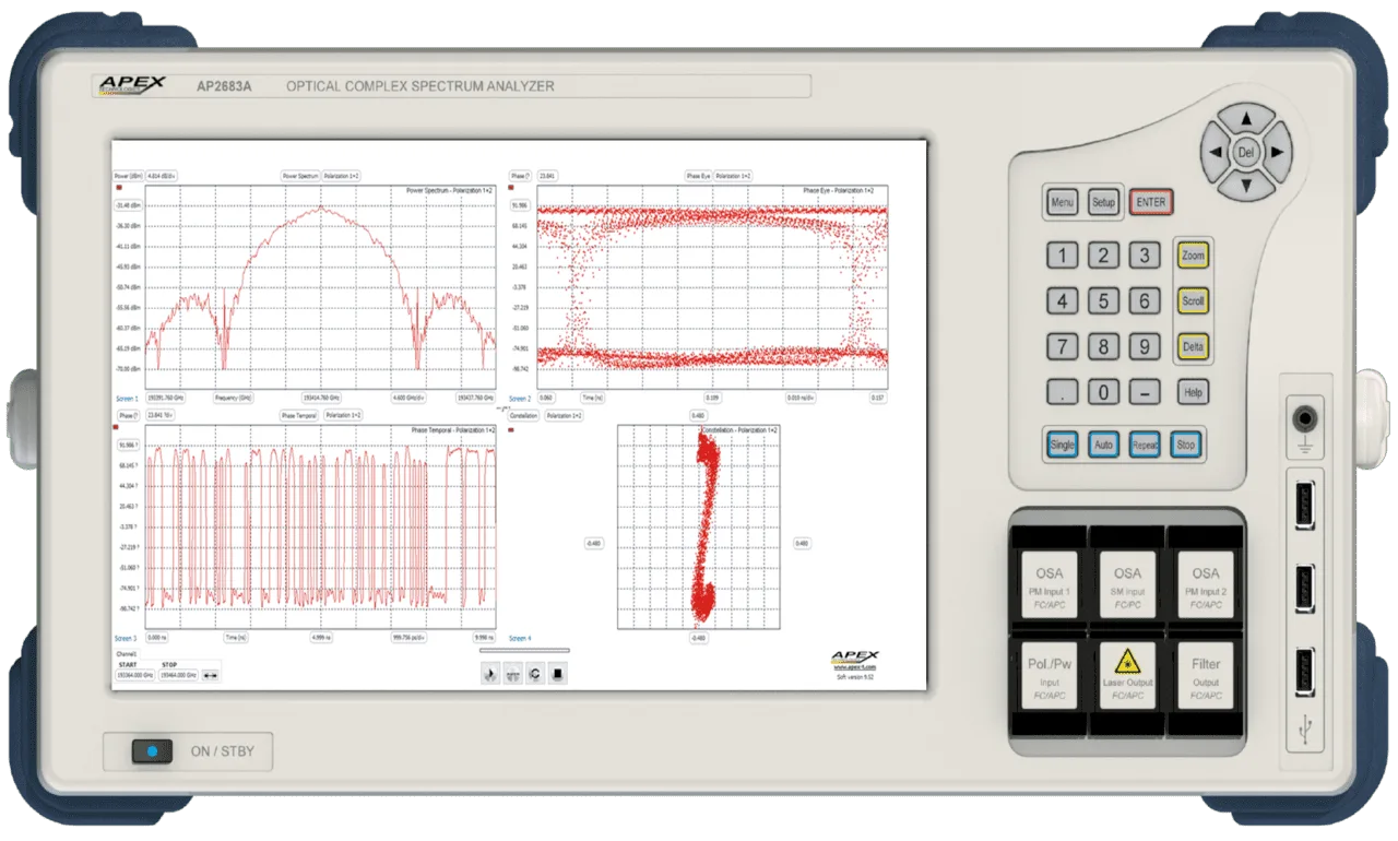 Optical Complex Spectrum Analyzer High resolution OCSA