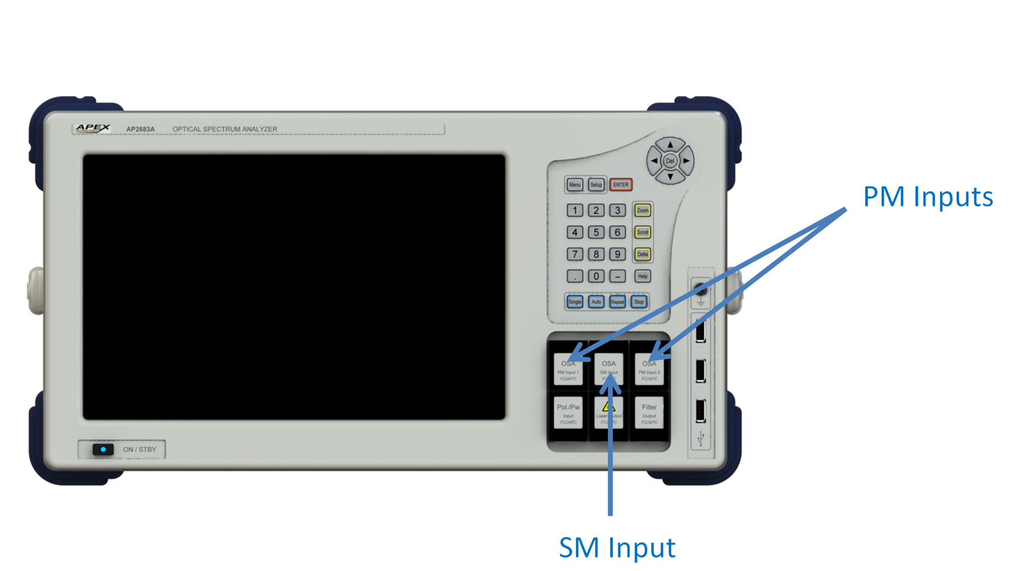 PM inputs optical Spectrum analyzer