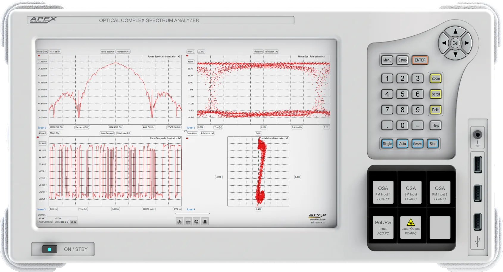 OSAページ Optical Complex Spectrum Analyzer - APEX Technologies