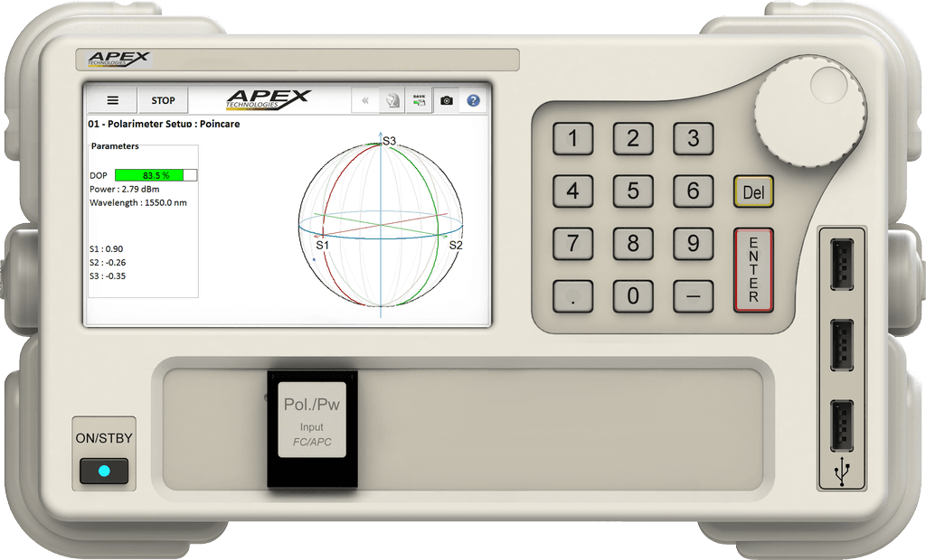 POL-APx Series - Fiber-coupled Polarimeter Benchtop Fiber-coupled Polarimeter