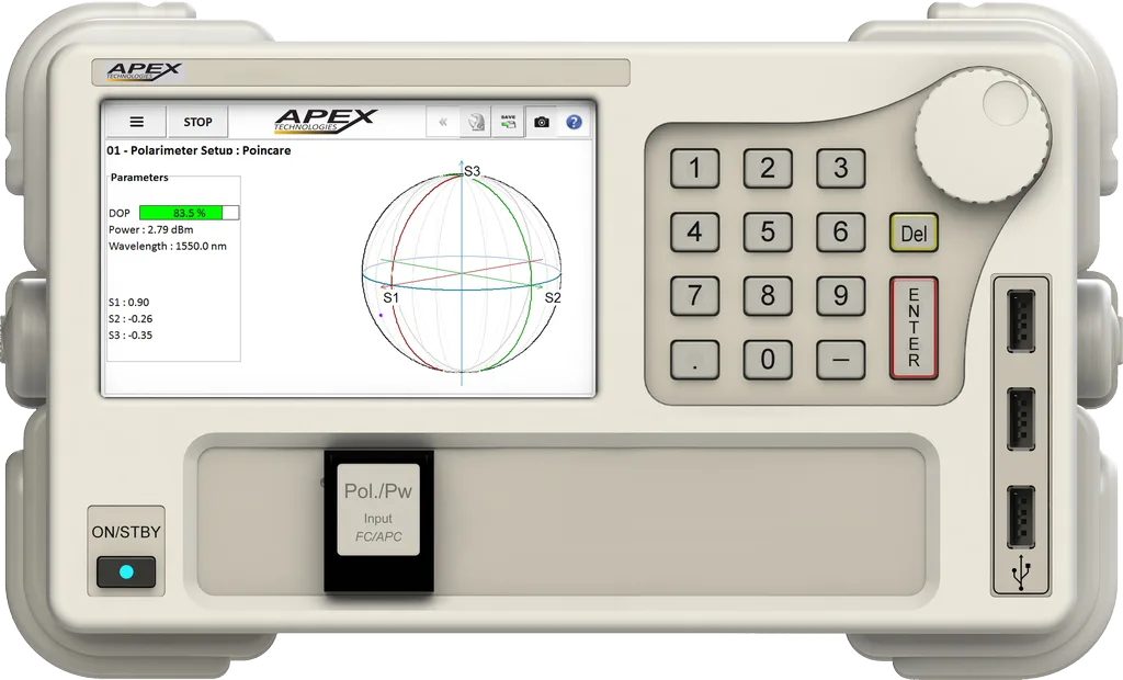POL-APx Series - Fiber-coupled Polarimeter Benchtop Fiber-coupled Polarimeter